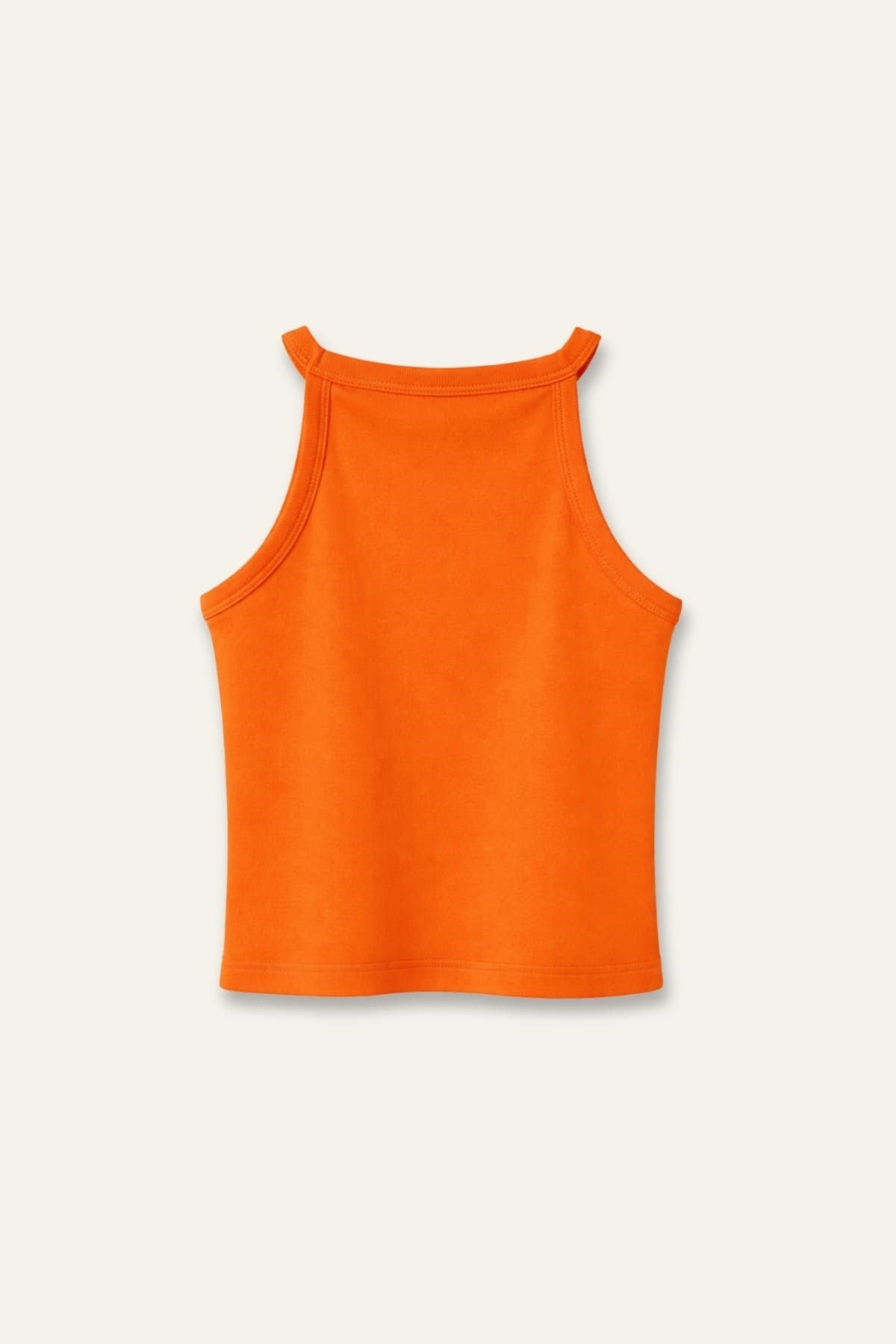 Kız Çocuk Halter Yaka Ribana Atlet  - Turuncu