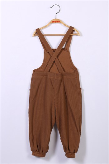 Erkek Çocuk Kahverengi Cepli Salopet (2-7yaş)