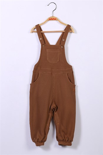 Erkek Çocuk Kahverengi Cepli Salopet (2-7yaş)