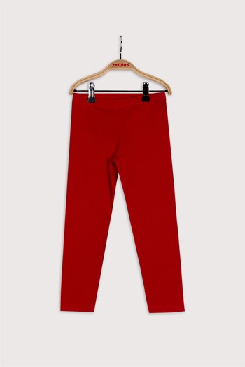 Kız Çocuk Kırmızı Slim Fit Tayt (4-12yaş)