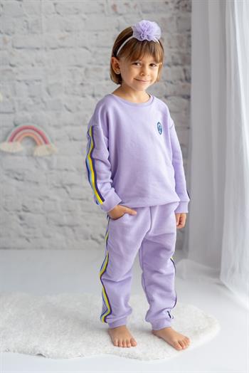 Kız Bebek Şeritli Eşofman Takımı