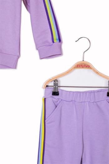 Kız Bebek Şeritli Eşofman Takımı