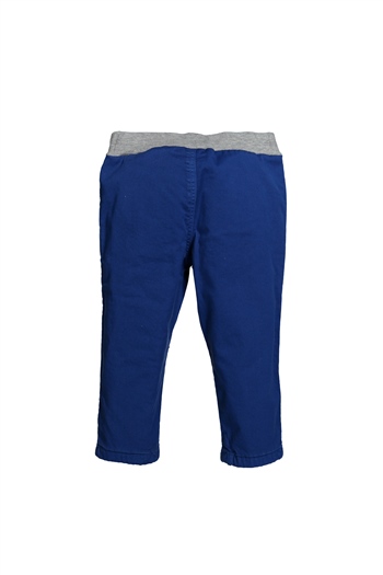 Erkek Bebek Bel Lastikli Diz Nakışlı Koton Pantolon (6-24ay)