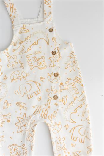 Erkek Bebek Hayvan Desenli Salopet