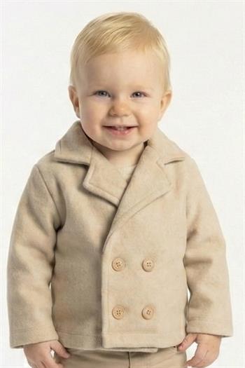 Erkek Bebek Örme Ceket - Bej