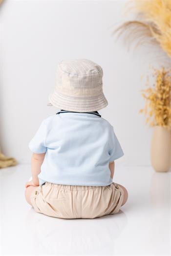 Erkek  Bebek Polo Yaka  T-shirt - Açık Mavi