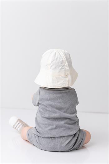 Erkek Bebek Polo Yaka T-shirt ve Şort İkili Takım - Gri