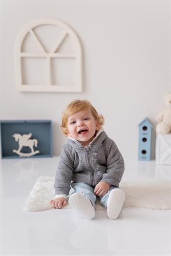 Erkek Bebek Snow Baskılı Üçlü Takım - Mint