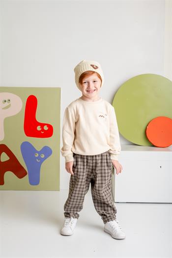 Erkek Bebek Sweatshirt ve Pantolon Takım - Kahve