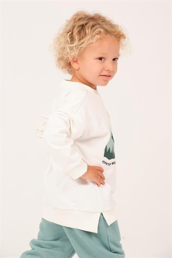 Erkek Çocuk Baskı Nakış Detaylı Sweatshirt - Skasar