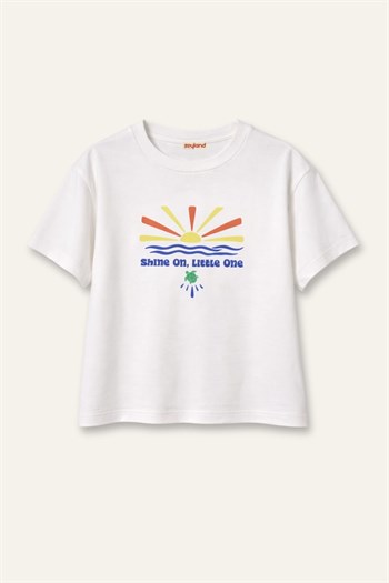 Erkek Çocuk Baskılı T-shirt  - Ekru