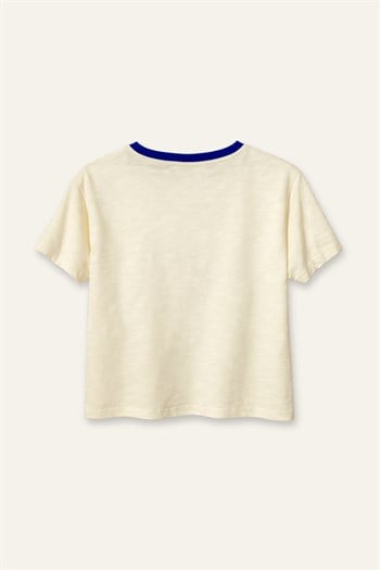 Erkek Çocuk Baskılı T-shirt  - Krem