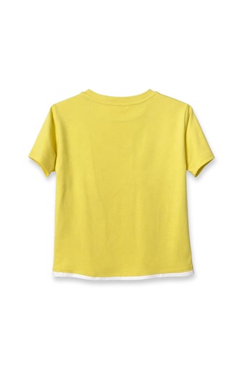 Erkek Çocuk Baskılı T-shirt  - Sarı