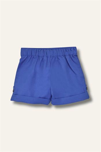 Erkek Çocuk  Cep Detaylı Gabardin Şort - Sax