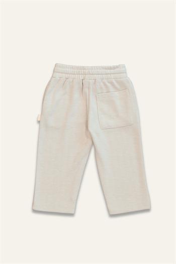 Erkek Çocuk Cepli Örme Pantolon - Bej