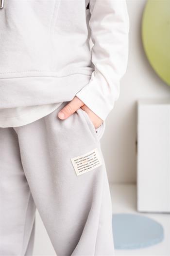 Erkek Çocuk Düz Paça Fırçalı Tek Alt  - Gri