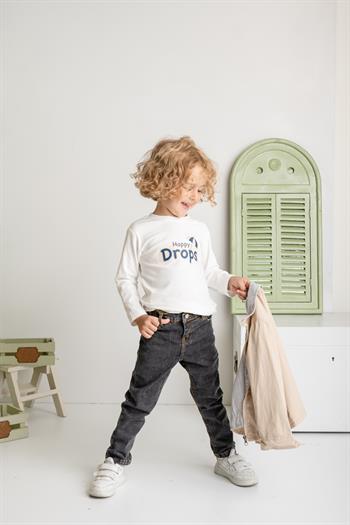 Erkek Çocuk Fermuarlı Yağmurluk Detaylı Üçlü Takım - Bej