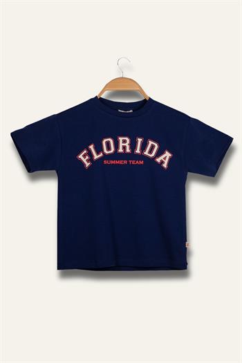 Erkek Çocuk Florida Baskılı T-Shirt - Lacivert
