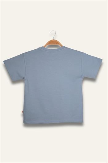 Erkek Çocuk Florida Baskılı T-Shirt - Mavi