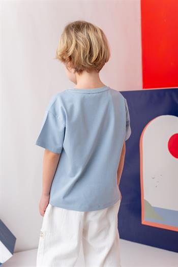 Erkek Çoçuk Future Baskılı T-Shirt - Mavi