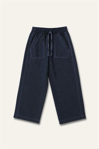 Erkek Çocuk İnce Kaşe Cep Detalı Lastikli Pantalon  - Lacivert