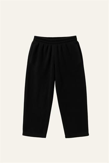 Erkek Çocuk Kapşonlu Fermuarlı Polar İkili Takım - Siyah