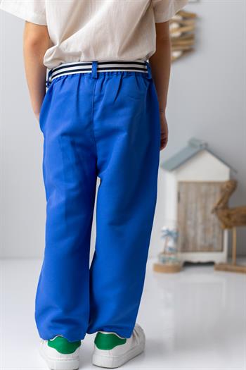 Erkek Çocuk Kemerli Gabardin Pantolon - Sax