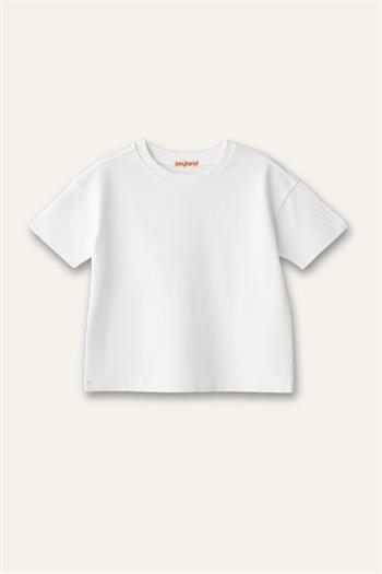Erkek Çocuk Kısa Kol T-shirt - Beyaz