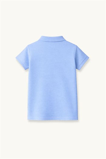 Erkek  Çocuk Kısa Kollu Polo Yaka Tshirt  - Mavi
