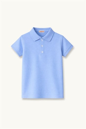 Erkek  Çocuk Kısa Kollu Polo Yaka Tshirt  - Mavi