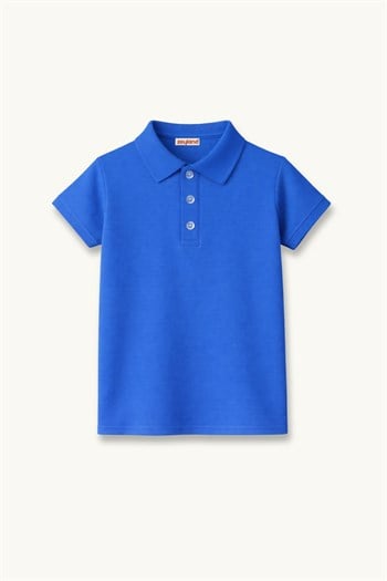 Erkek  Çocuk Kısa Kollu Polo Yaka Tshirt  - Sax