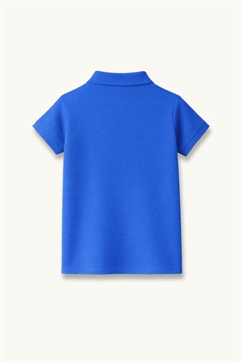 Erkek  Çocuk Kısa Kollu Polo Yaka Tshirt  - Sax
