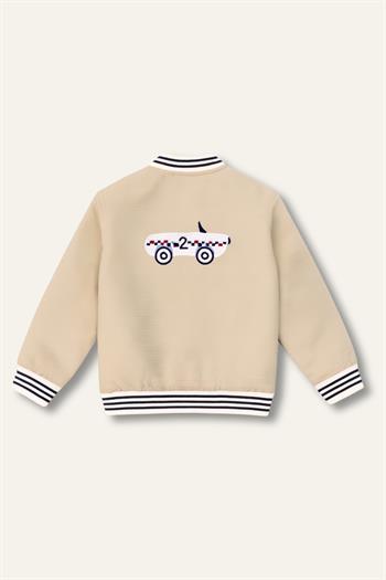 Erkek Çocuk Montlu Üçlü Takım - Bej