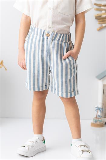 Erkek Çocuk Müslin Şort - İndigo