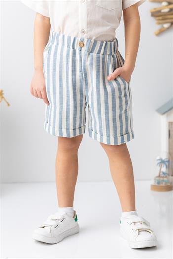 Erkek Çocuk Müslin Şort - İndigo