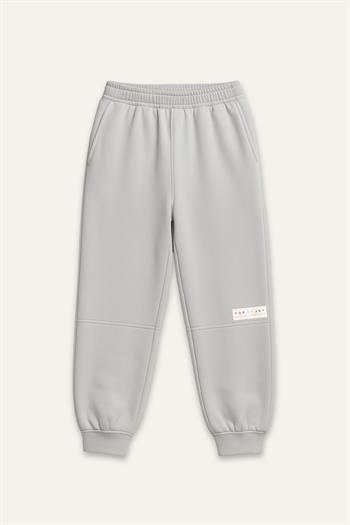 Erkek Çocuk Ribanalı Paça Fırçalı Tek Alt - Gri