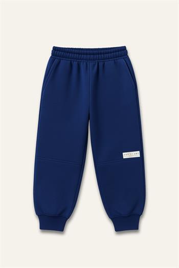 Erkek Çocuk Ribanalı Paça Fırçalı Tek Alt - Lacivert