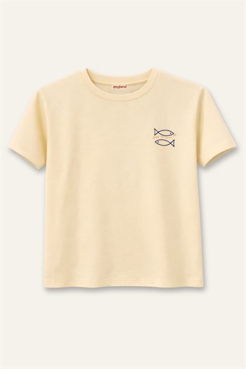 Erkek Çocuk Tshirt   - Krem