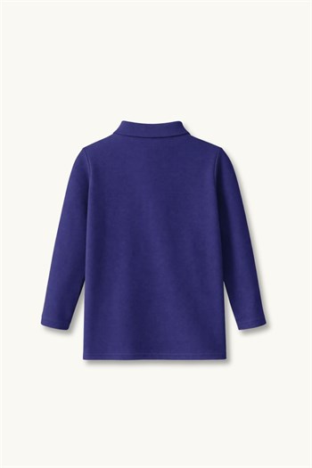 Erkek  Çocuk Uzun Kollu Polo Yaka Tshirt  - Lacivert