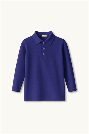 Erkek  Çocuk Uzun Kollu Polo Yaka Tshirt  - Lacivert