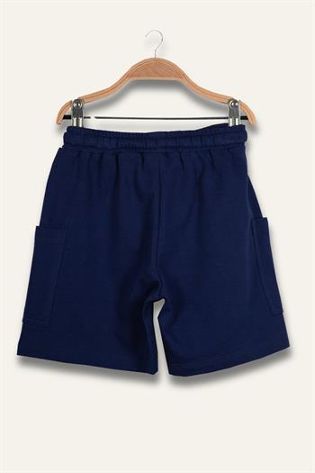 Erkek Çocuk Yandan Çepli Kısa Şort - Lacivert