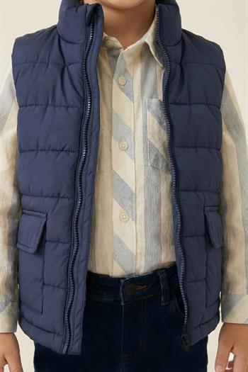 Erkek Çocuk Yelekli 3lü Takım  - Lacivert