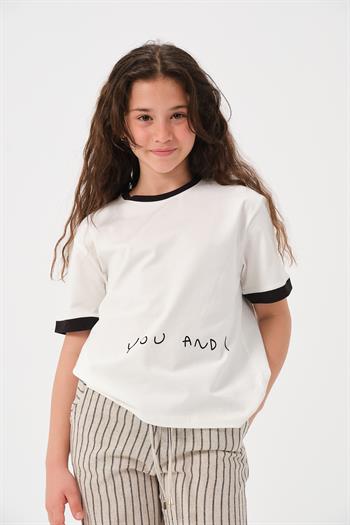 Genç Kız Çocuk Baskı Detaylı T-shirt