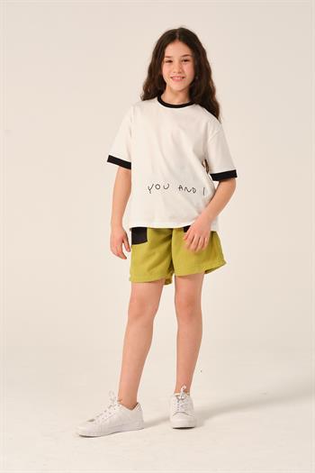 Genç Kız Çocuk Baskı Detaylı T-shirt
