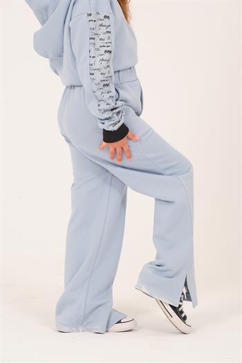 Genç Kız Çocuk Cepli Eşofman Altı - Bebek Mavisi