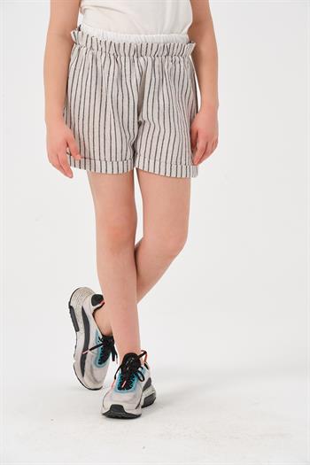 Genç Kız Çocuk Çizgili Şort