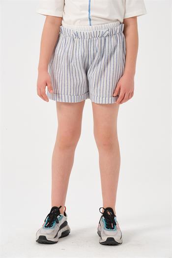 Genç Kız Çocuk Çizgili Şort