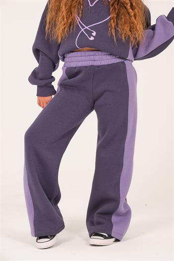 Genç Kız Çocuk Garnili Eşofman Altı - İndigo