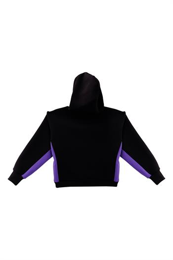 Genç Kız Çocuk Nakış Detaylı Sweatshirt - Siyah