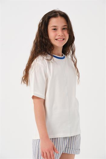 Genç Kız Çocuk Yazı Baskılı T-shirt